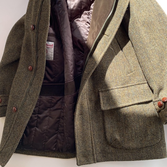 ❌SOLD❌ Vintage Harris Tweed 100% Wool Quilted Winter Jacket made for Ogilvy - Picture 12 of 16